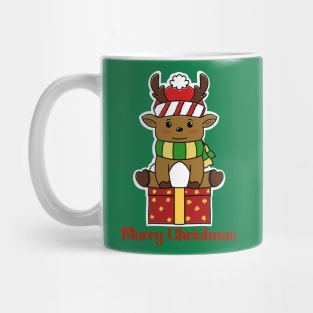 Cute Deer on Christmast Day Mug